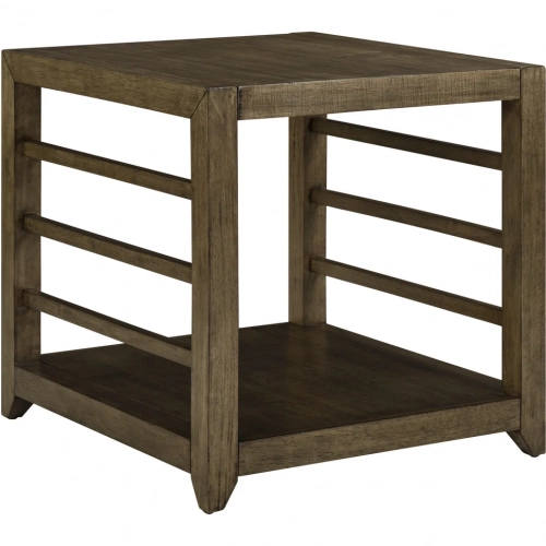 Shaker Lakes End Table in Harvest Brown Wood