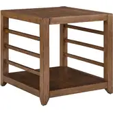 Shaker Lakes End Table in Harvest Brown Wood