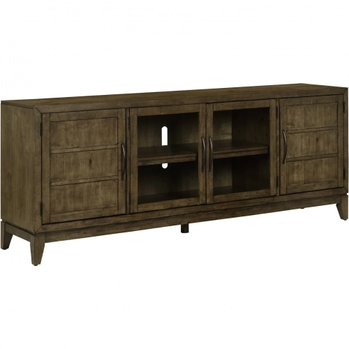 Shaker Lakes 82 Inch TV Stand Console in Harvest Brown Wood