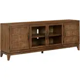 Shaker Lakes 82 Inch TV Stand Console in Harvest Brown Wood