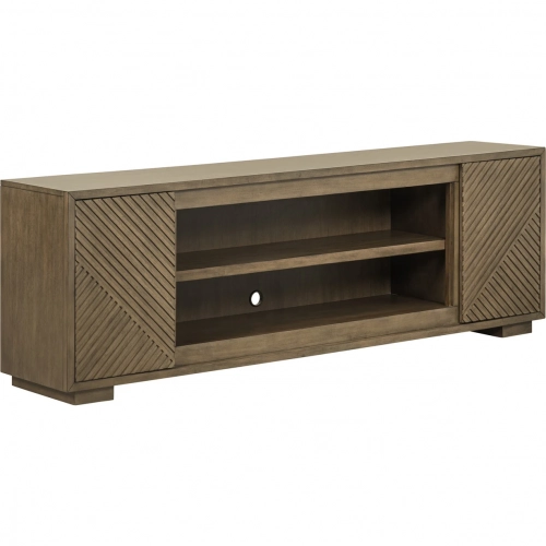 Easton 84 Inch Fireplace TV Console in Urban Bronze Wood