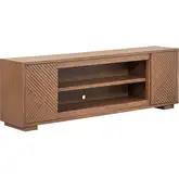 Easton 84 Inch Fireplace TV Console in Urban Bronze Wood