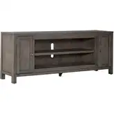 Modern Farmhouse 78 Inch Fireplace TV Console in Distressed Charcoal Finish