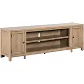 Proximity Place 82 Inch Fireplace TV Console in Buff Wood