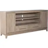 Brentwood 80 Inch Fireplace TV Console in Sandstone Finish Wood