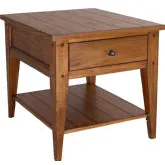 Lake House End Table in Oak Wood
