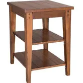 Lake House Tiered End Table in Oak Wood