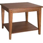 Lake House Lamp End Table in Oak Wood