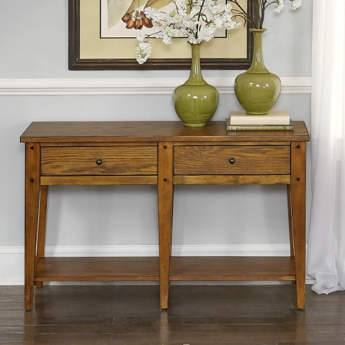 Lake House Sofa Table in Oak Wood