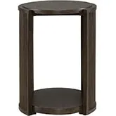 City View Chairside End Table in Coffee Bean Brown Wood