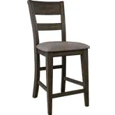 Double Bridge Splat Back Counter Chair in Chestnut Brown (Set of 2)
