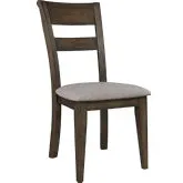 Double Bridge Splat Back Dining Chair in Chestnut Brown (Set of 2)