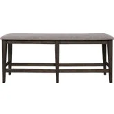 Double Bridge Counter Dining Bench in Chestnut Brown