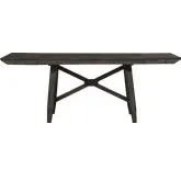 Double Bridge 96" Trestle Dining Table in Chestnut Brown