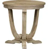 Greystone Mill End Table in Brushed Stone White