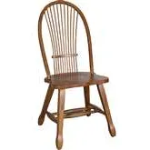 Sheaf Back Dining Chair in Rustic Oak Wood (Set of 2)