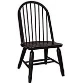 Treasures Bow Back Dining Chair in Black Wood (Set of 2)
