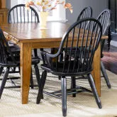 Treasures 5-Piece Dining Set in Rustic Oak & Black