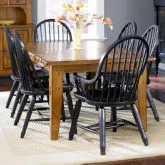 Treasures 7-Piece Dining Set in Rustic Oak & Black