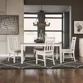 Summerville Slat Back Dining Chair in Cream Linen & Whitewash Wood