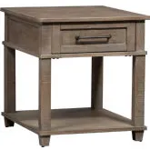 Parkland Falls End Table in Weathered Taupe