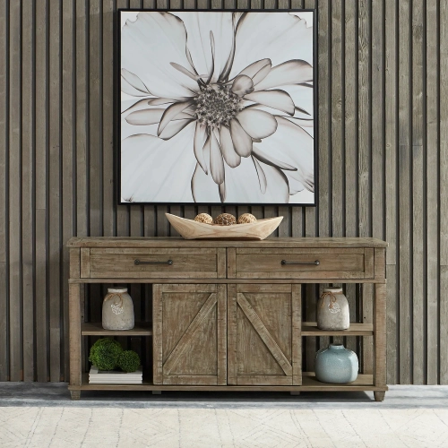 Parkland Falls Sofa Table in Weathered Taupe