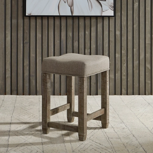 Parkland Falls Console Counter Stool in Weathered Taupe