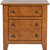 Grandpas Cabin Nightstand in Aged Oak Wood