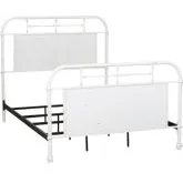 Vintage Series Twin Metal Bed in Distressed Antique White