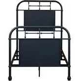 Vintage Series Twin Bed in Distressed Navy Blue Metal