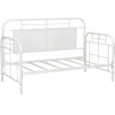 Vintage Series Twin Metal Day Bed in Distressed Antique White