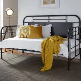Vintage Series Twin Metal Day Bed in Distressed Black