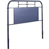 Vintage Series Queen Headboard in Distressed Navy Blue Metal