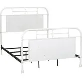 Vintage Series Full Metal Bed in Distressed Antique White