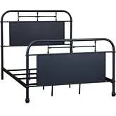 Vintage Series Full Bed in Distressed Navy Blue Metal