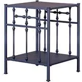 Vintage Series Open Nightstand in Distressed Navy Blue Metal