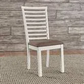 Brook Bay Ladder Back Dining Chair in Gray Linen