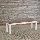 Brook Bay Dining Bench in Gray Linen