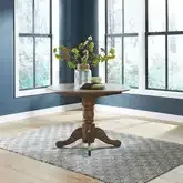 Carolina Crossing 42" Drop-Leaf Dining Table in Antique Honey Brown Wood