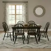 Carolina Crossing 7-Piece Dining Set in Black & Antique Honey Wood