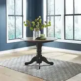 Carolina Crossing Drop-Leaf Dining Table in Black & Brown Wood