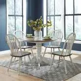 Carolina Crossing 5-Piece Drop-Leaf Dining Set in Antique Honey & White