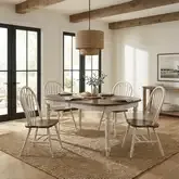Carolina Crossing 5-Piece Dining Set in White & Antique Honey Wood