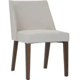 Nido Dining Chair in Walnut & Light Tan Fabric (Set of 2)