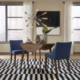 Space Savers 3-Piece Drop-Leaf Dining Set in Walnut & Blue