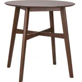 Space Savers 36" Gathering Dining Table in Satin Walnut Wood