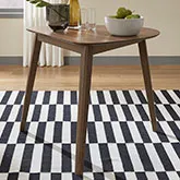 Space Savers 35" Triangle Dining Table in Satin Walnut Wood