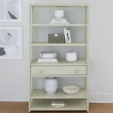 East End Bookcase in Green Mist Wood