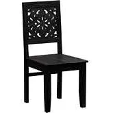 Trellis Lane Accent Desk Chair in Weathered Black Wood