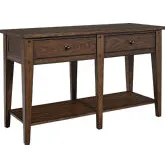 Lake House Sofa Table in Rustic Brown Oak
